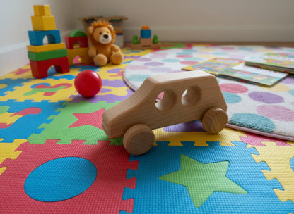 Wooden car for a toddler