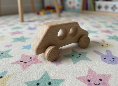Wooden car for a toddler