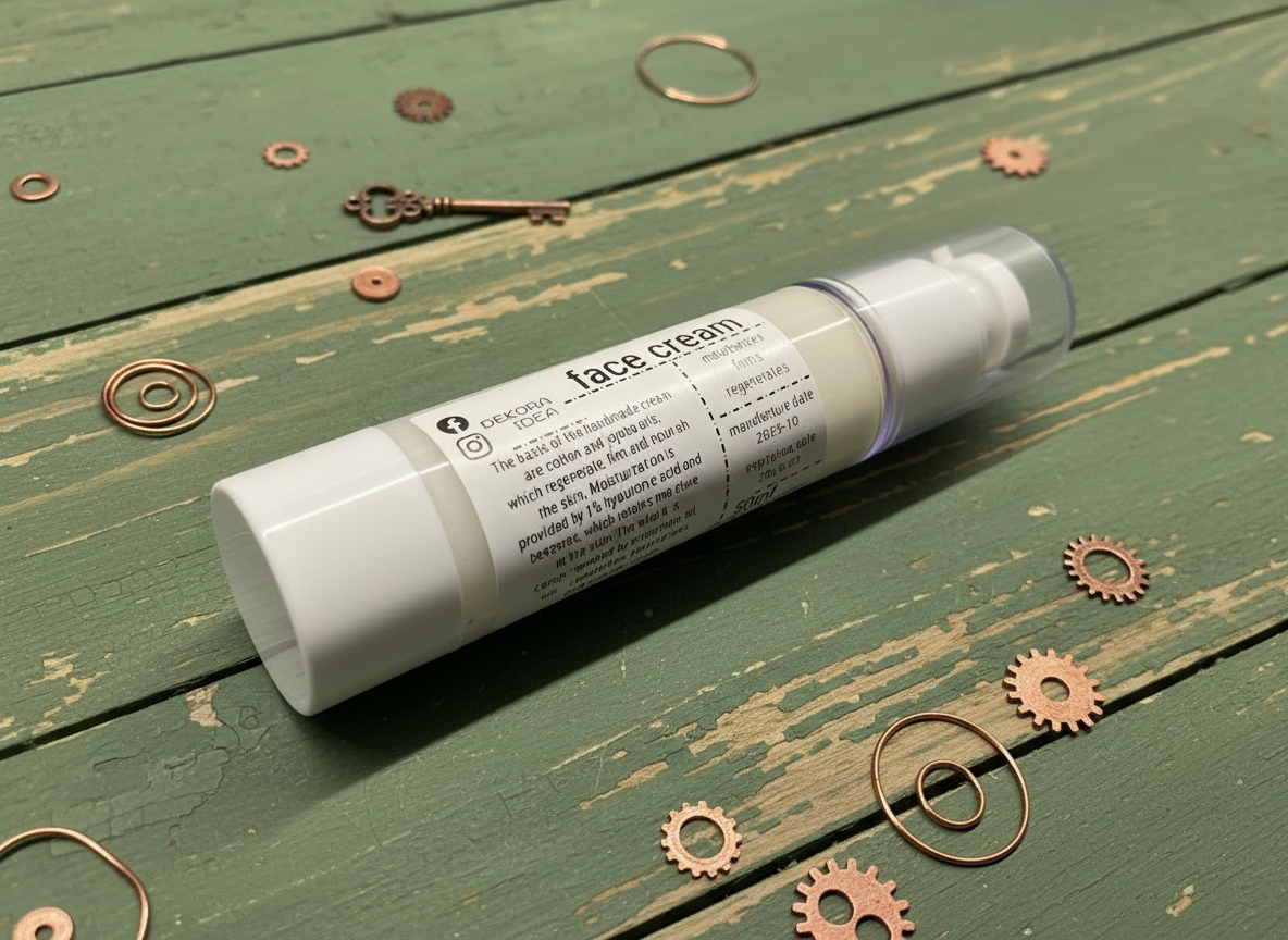 Naturalny Krem do Twarzy z Kwasem Hialuronowym, Olejem z Bawełny i Jojoba, Reguluje Wydzielanie Sebum
