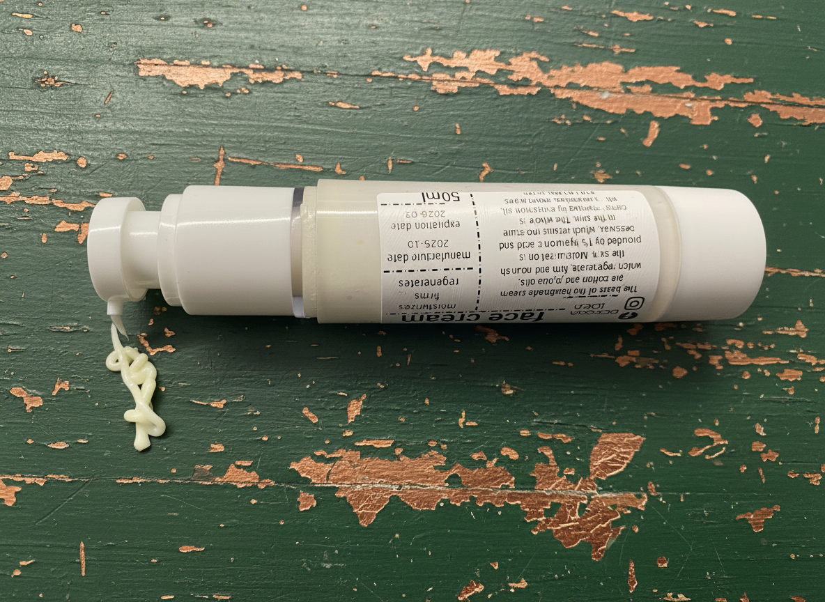 Naturalny Krem do Twarzy z Kwasem Hialuronowym, Olejem z Bawełny i Jojoba, Reguluje Wydzielanie Sebum