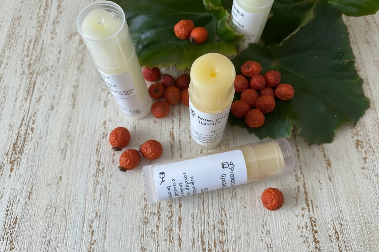 Naturalna pomadka do ust Dzika Róża & Ylang Ylang – ręcznie robiona