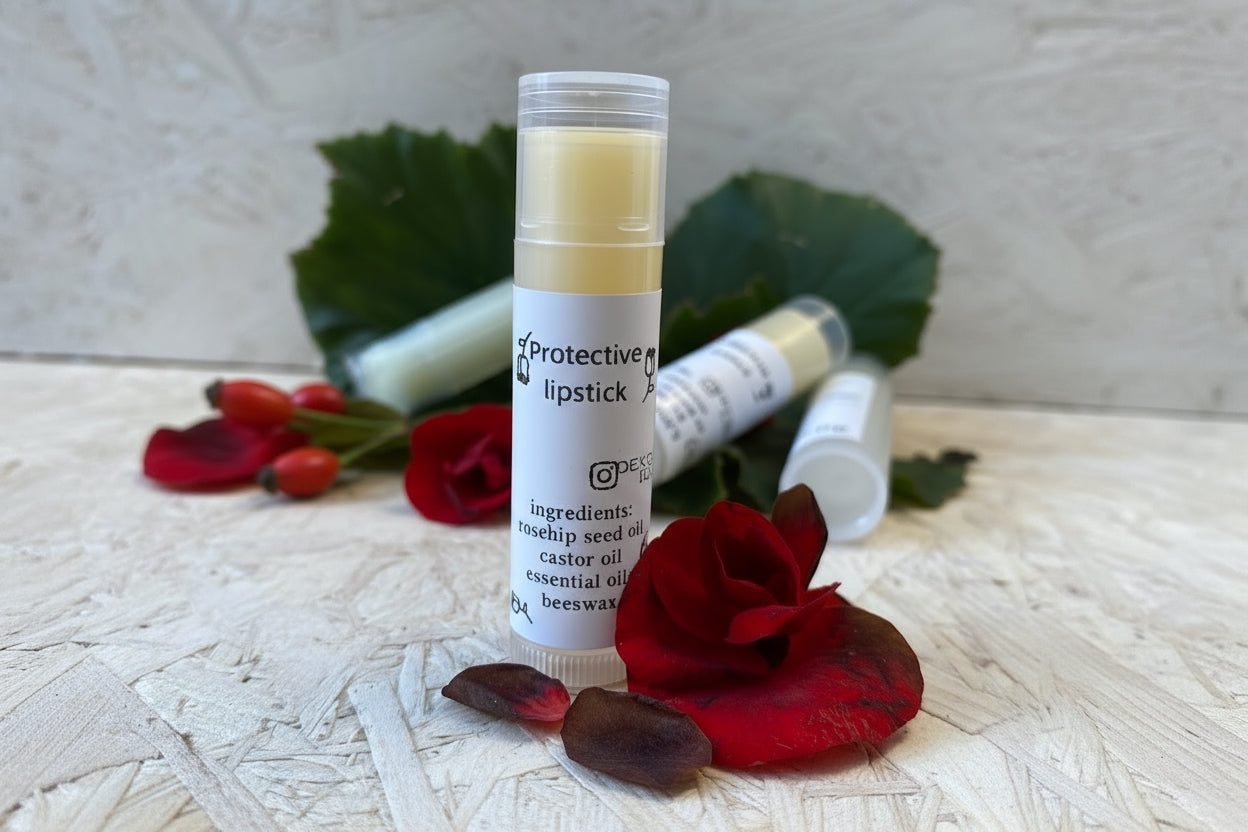 Naturalna pomadka do ust Dzika Róża & Ylang Ylang – ręcznie robiona