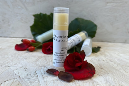 Naturalna pomadka do ust Dzika Róża & Ylang Ylang – ręcznie robiona