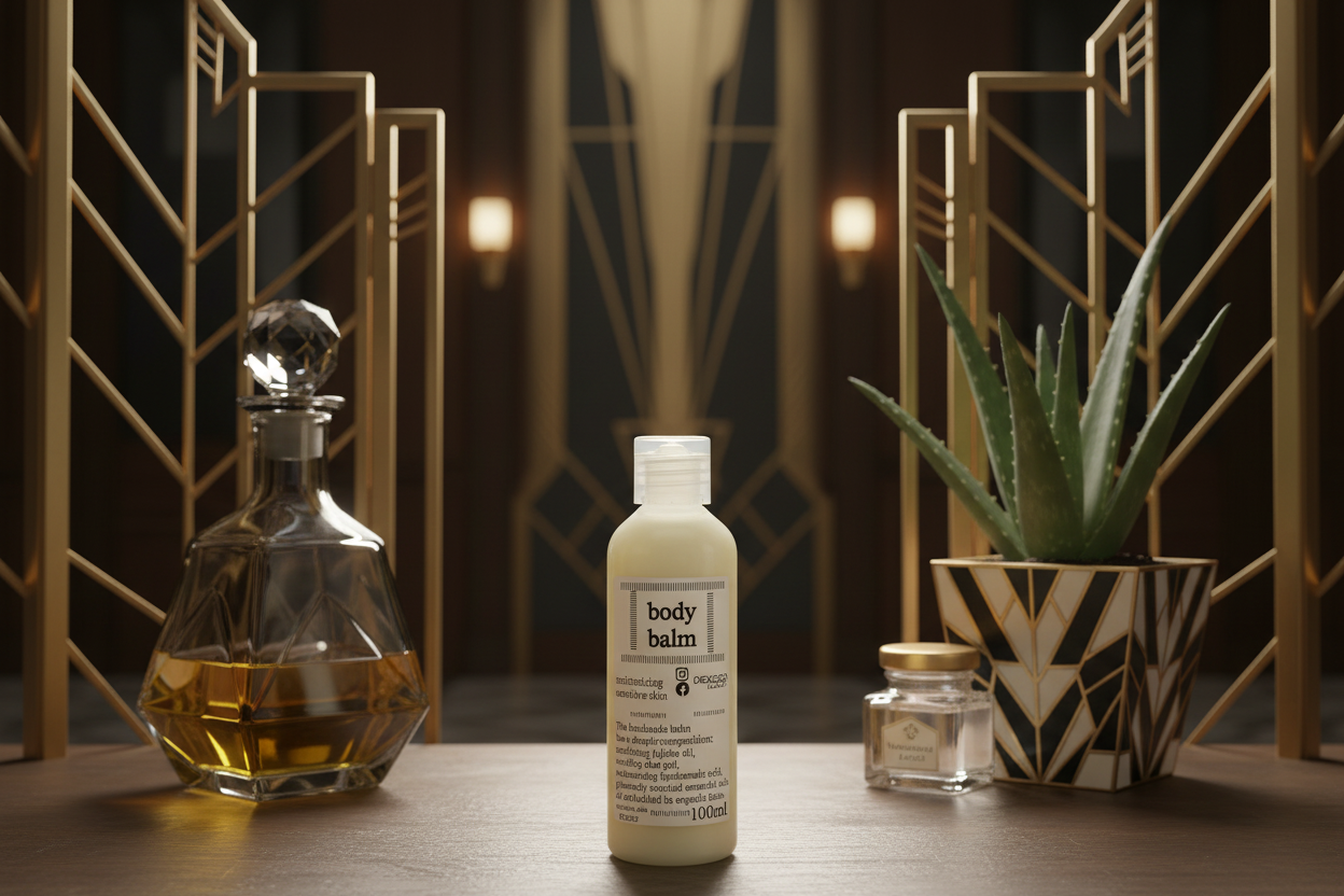 Naturalny Balsam do Ciała dla Skóry Wrażliwej z Olejem Jojoba, Żelem Aloesowym i Kwasem Hialuronowym