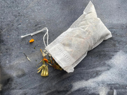 Bath sachet with marigold flower 5 pieces