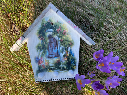 Wieszak na klucze drewniany handmade, ścienny organizer na klucze