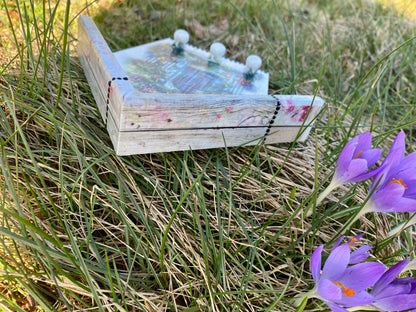 Wieszak na klucze drewniany handmade, ścienny organizer na klucze